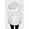 Fitted blouse with lacing