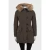 Fitted parka with natural fur