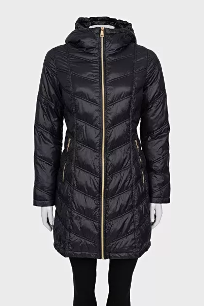 Fitted jacket with a zipper