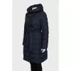 Fitted down jacket with hood