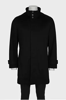 Men's straight-cut cashmere coat