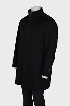 Men's straight-cut cashmere coat