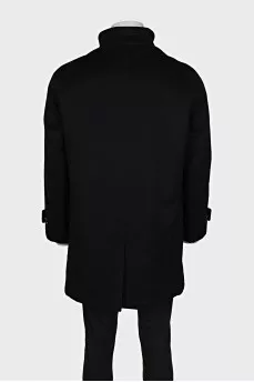 Men's straight-cut cashmere coat