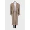 Straight-cut alpaca coat