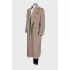 Straight-cut alpaca coat