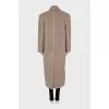 Straight-cut alpaca coat