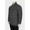 Men's straight-cut wool jacket