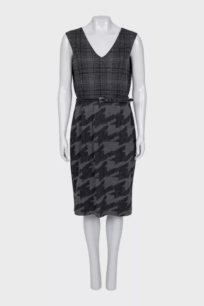 Gray printed dress