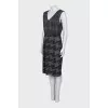 Gray printed dress
