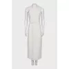 Fitted dress with zipper and hook closure