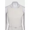 Fitted dress with zipper and hook closure