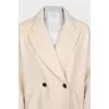 Beige wool and cashmere coat