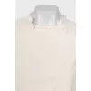 Raw hem denim top