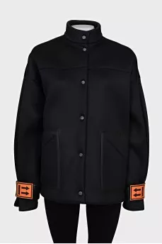 Oversized jacket with buttons