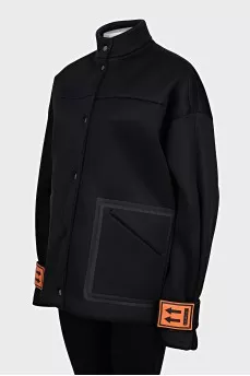 Oversized jacket with buttons