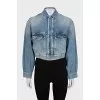 Cropped denim jacket with pockets