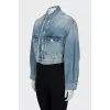 Cropped denim jacket with pockets