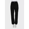 Black trousers with elastic waistband