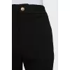 Black trousers with elastic waistband