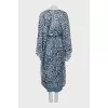 Silk dress with a belt