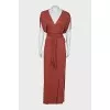 Orange wrap dress