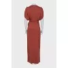 Orange wrap dress