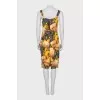Yellow dress with floral print
