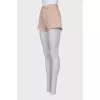 Pink denim shorts with buttons