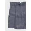 Houndstooth print zippered skirt