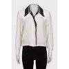 Silk blouse with a zipper