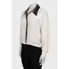 Silk blouse with a zipper