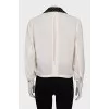 Silk blouse with a zipper