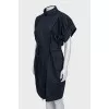 Blue dress with puff sleeves