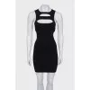 Bodycon black dress with slits