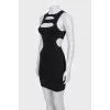 Bodycon black dress with slits