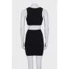 Bodycon black dress with slits
