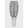 Leather skirt with tag