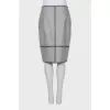 Leather skirt with tag