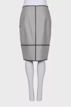 Leather skirt with tag