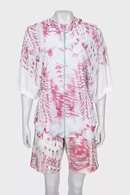 Set with printed shorts
