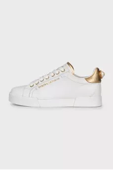 White leather Portofino sneakers