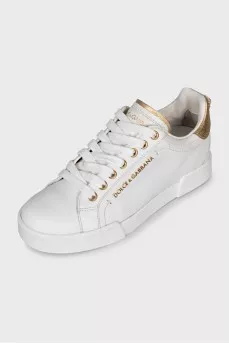 White leather Portofino sneakers