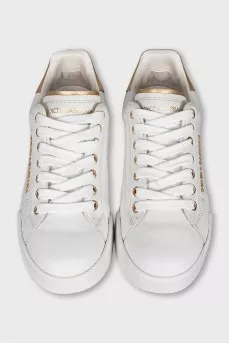 White leather Portofino sneakers