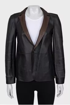 Reversible leather jacket