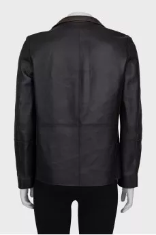 Reversible leather jacket