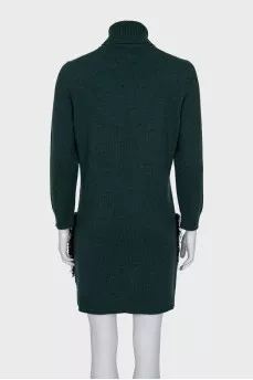 Green dress with patch pockets