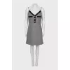 Wool dress with thin straps