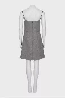 Wool dress with thin straps