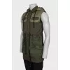 Men's vest with a detachable hood