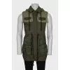 Men's vest with a detachable hood
